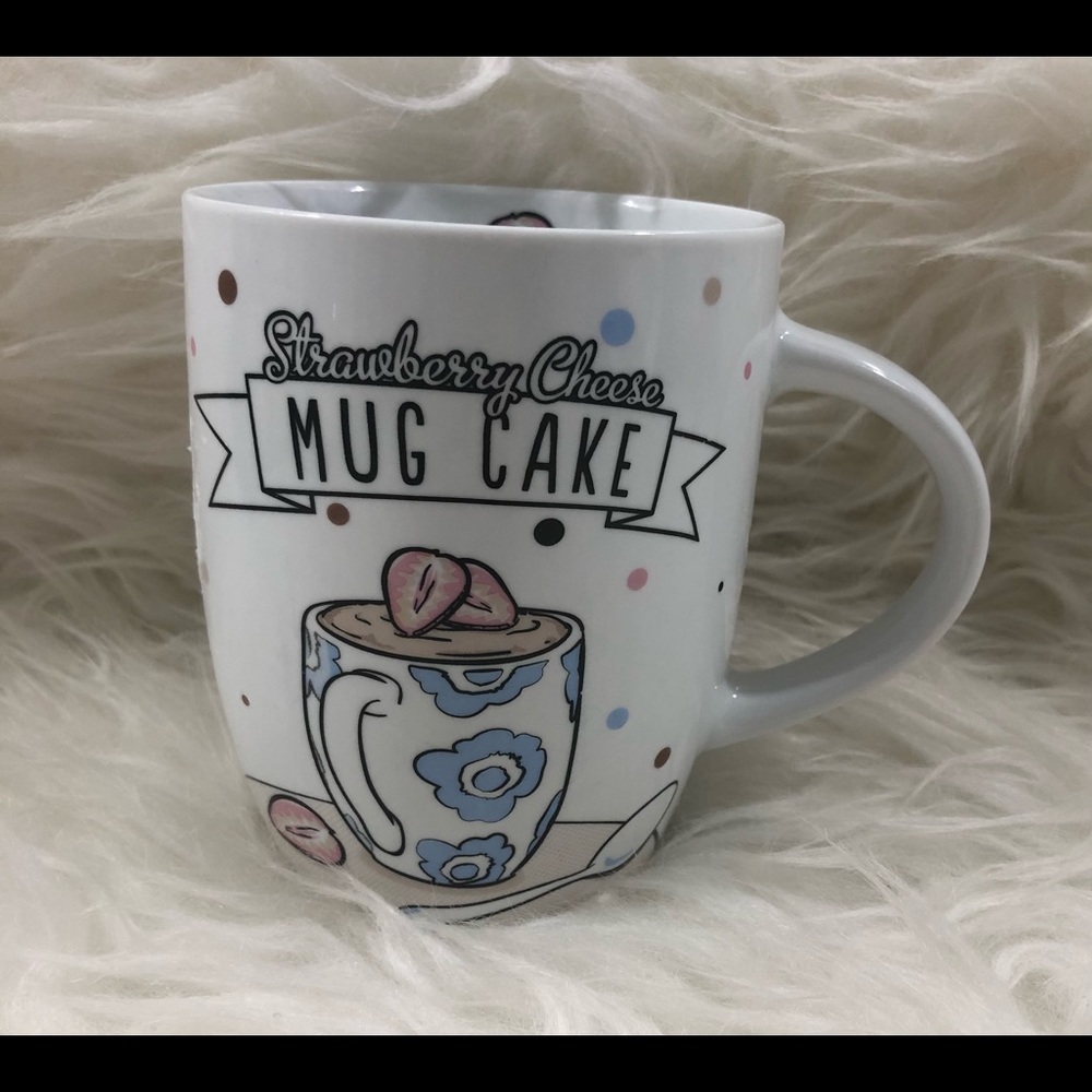 Strawberry cheese mug cake coffee mug